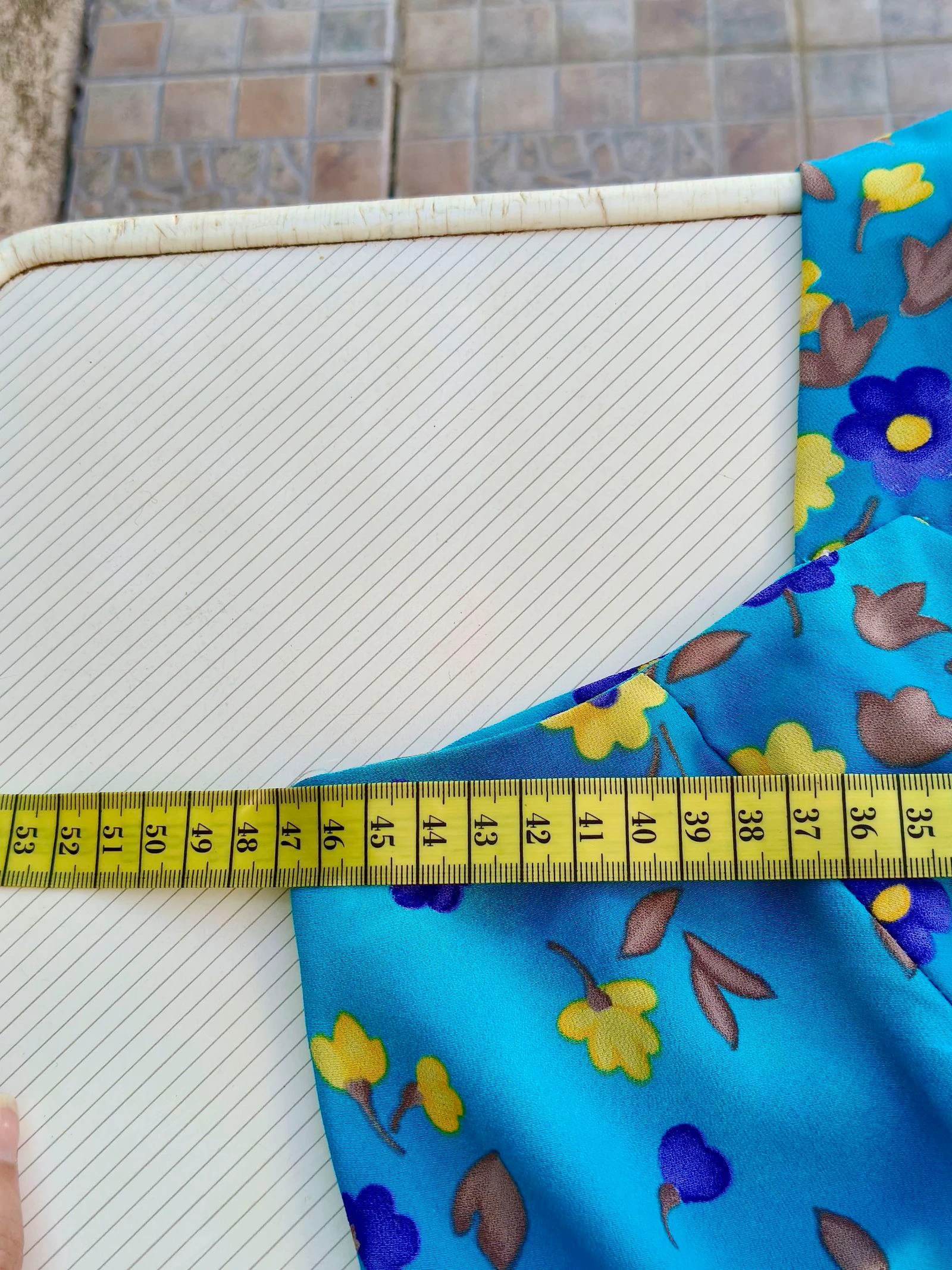 Robe fleurie vintage bleue – photo 12